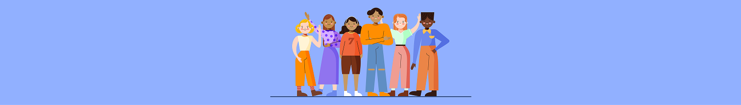 Group of diverse young people